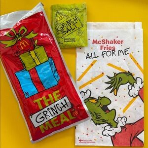 McDonald's Grinch Meal Set with Grinch Salt